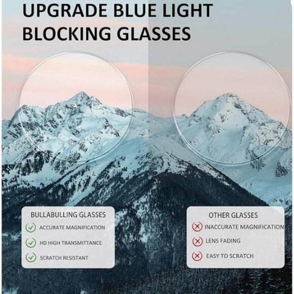 Bullabulling Spring Hinge Readers Blue Light Blocking Computer 2.0 - Picture 3 of 5